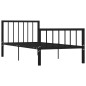 vidaXL Bettgestell Schwarz Metall 100 × 200 cm vidaXL Bettgestell Schwarz Metall 100 × 200 cm