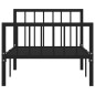 vidaXL Bettgestell Schwarz Metall 100 × 200 cm vidaXL Bettgestell Schwarz Metall 100 × 200 cm