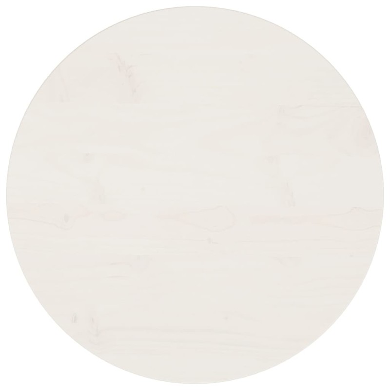 vidaXL Tischplatte Weiß Ø50x2,5 cm Massivholz Kiefer vidaXL Tischplatte Weiß Ø50x2,5 cm Massivholz Kiefer