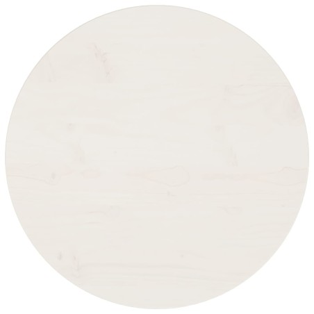 vidaXL Tischplatte Weiß Ø50x2,5 cm Massivholz Kiefer