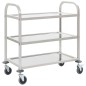 vidaXL 3-Stufiger Servierwagen 95x45x83,5 cm Edelstahl vidaXL 3-Stufiger Servierwagen 95x45x83,5 cm Edelstahl