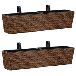 vidaXL Pflanzkübel 2 Stk. Wasserhyazinthe Braun