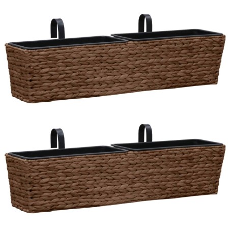 vidaXL Pflanzkübel 2 Stk. Wasserhyazinthe Braun
