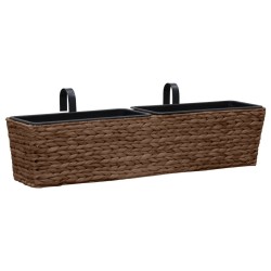 vidaXL Pflanzkübel 2 Stk. Wasserhyazinthe Braun
