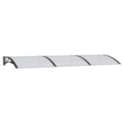 vidaXL Türvordach Schwarz 300x100 cm Polycarbonat