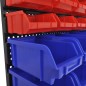 30 teiliges Wandregal Lagerregal Steckregal Blau Rot Werkstatt 30 teiliges Wandregal Lagerregal Steckregal Blau Rot Werkstatt