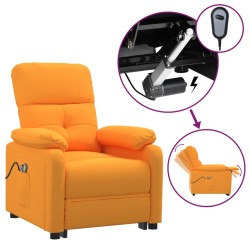 Massagesessel Elektrisch Dunkelgelb Stoff