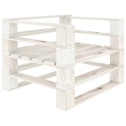 vidaXL Outdoor-Sessel Paletten Holz Weiß