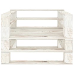 vidaXL Outdoor-Sessel Paletten Holz Weiß