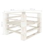 vidaXL Outdoor-Sessel Paletten Holz Weiß vidaXL Outdoor-Sessel Paletten Holz Weiß