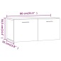 vidaXL Wandschrank Hochglanz-Weiß 80x35x36,5 cm Holzwerkstoff vidaXL Wandschrank Hochglanz-Weiß 80x35x36,5 cm Holzwerkstoff