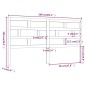vidaXL Kopfteil Weiß 206x4x100 cm Massivholz Kiefer
