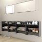 vidaXL Wand-Schuhschränke 4 Stk. Hochglanz-Grau 60x18x60cm vidaXL Wand-Schuhschränke 4 Stk. Hochglanz-Grau 60x18x60cm