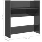 vidaXL Wand-Schuhschränke 4 Stk. Hochglanz-Grau 60x18x60cm vidaXL Wand-Schuhschränke 4 Stk. Hochglanz-Grau 60x18x60cm