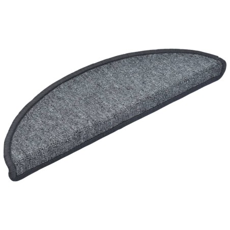 vidaXL 15 Stk. Treppenmatten Dunkelgrau 56 x 17 x 3 cm