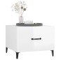 vidaXL Couchtisch mit Metallbeinen Hochglanz-Weiß 50x50x40 cm vidaXL Couchtisch mit Metallbeinen Hochglanz-Weiß 50x50x40 cm