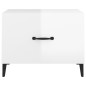 vidaXL Couchtisch mit Metallbeinen Hochglanz-Weiß 50x50x40 cm vidaXL Couchtisch mit Metallbeinen Hochglanz-Weiß 50x50x40 cm