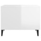 vidaXL Couchtisch mit Metallbeinen Hochglanz-Weiß 50x50x40 cm vidaXL Couchtisch mit Metallbeinen Hochglanz-Weiß 50x50x40 cm