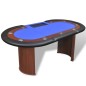 vidaXL Pokertisch für 10 Spieler mit Dealerbereich und Chipablage Blau vidaXL Pokertisch für 10 Spieler mit Dealerbereich und Chipablage Blau
