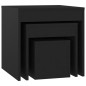 vidaXL Satztische 3-tlg. Schwarz Holzwerkstoff vidaXL Satztische 3-tlg. Schwarz Holzwerkstoff