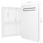 vidaXL LED-Spiegelschrank fürs Bad Glänzend Weiß 60x11x80 cm vidaXL LED-Spiegelschrank fürs Bad Glänzend Weiß 60x11x80 cm