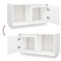 vidaXL TV-Schrank Weiß 74x35x44 cm Massivholz Kiefer vidaXL TV-Schrank Weiß 74x35x44 cm Massivholz Kiefer