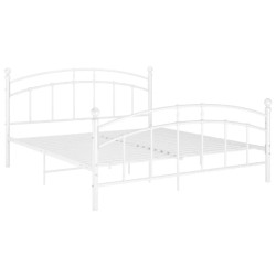 vidaXL Bettgestell Weiß Metall 160x200 cm 