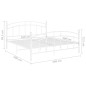 vidaXL Bettgestell Weiß Metall 160x200 cm vidaXL Bettgestell Weiß Metall 160x200 cm