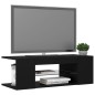 vidaXL TV-Schrank mit LED-Leuchten Schwarz 90x39x30cm vidaXL TV-Schrank mit LED-Leuchten Schwarz 90x39x30cm