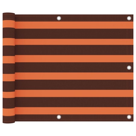 vidaXL Balkon-Sichtschutz Orange und Braun 75x300 cm Oxford-Gewebe