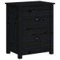 vidaXL Nachttische 2 Stk. Schwarz 50x35x61,5 cm Massivholz Kiefer vidaXL Nachttische 2 Stk. Schwarz 50x35x61,5 cm Massivholz Kiefer