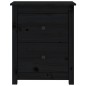 vidaXL Nachttische 2 Stk. Schwarz 50x35x61,5 cm Massivholz Kiefer vidaXL Nachttische 2 Stk. Schwarz 50x35x61,5 cm Massivholz Kiefer