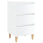 vidaXL Nachttische mit Holzbeinen 2 Stk. Hochglanz-Weiß 40x35x69 cm vidaXL Nachttische mit Holzbeinen 2 Stk. Hochglanz-Weiß 40x35x69 cm