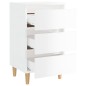 vidaXL Nachttische mit Holzbeinen 2 Stk. Hochglanz-Weiß 40x35x69 cm vidaXL Nachttische mit Holzbeinen 2 Stk. Hochglanz-Weiß 40x35x69 cm