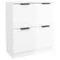 vidaXL Sideboard Hochglanz-Weiß 60x30x70 cm Holzwerkstoff vidaXL Sideboard Hochglanz-Weiß 60x30x70 cm Holzwerkstoff