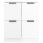 vidaXL Sideboard Hochglanz-Weiß 60x30x70 cm Holzwerkstoff vidaXL Sideboard Hochglanz-Weiß 60x30x70 cm Holzwerkstoff