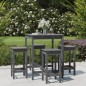 vidaXL 5-tlg. Gartenbar-Set Grau Massivholz Kiefer vidaXL 5-tlg. Gartenbar-Set Grau Massivholz Kiefer