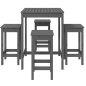 vidaXL 5-tlg. Gartenbar-Set Grau Massivholz Kiefer vidaXL 5-tlg. Gartenbar-Set Grau Massivholz Kiefer