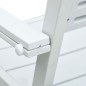vidaXL Gartenstühle 4 Stk. Weiß HDPE Holz-Optik vidaXL Gartenstühle 4 Stk. Weiß HDPE Holz-Optik