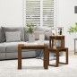 vidaXL Satztische 3 Stk. Braun Eichen-Optik Holzwerkstoff vidaXL Satztische 3 Stk. Braun Eichen-Optik Holzwerkstoff