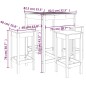 vidaXL 5-tlg. Gartenbar-Set Grau Massivholz Kiefer vidaXL 5-tlg. Gartenbar-Set Grau Massivholz Kiefer