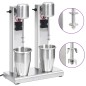 vidaXL Milchshake-Mixer mit zwei Bechern Edelstahl 2 L vidaXL Milchshake-Mixer mit zwei Bechern Edelstahl 2 L
