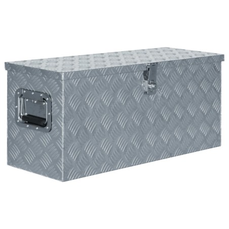 vidaXL Aluminiumkiste 80×30×35 cm Silbern 