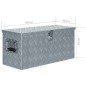 vidaXL Aluminiumkiste 80×30×35 cm Silbern vidaXL Aluminiumkiste 80×30×35 cm Silbern