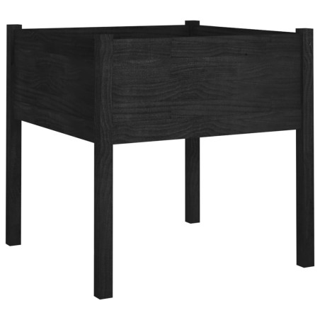 vidaXL Pflanzkübel Schwarz 70x70x70 cm Massivholz Kiefer 