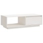 vidaXL Couchtisch Weiß 110x50x33,5 cm Massivholz Kiefer vidaXL Couchtisch Weiß 110x50x33,5 cm Massivholz Kiefer