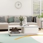 vidaXL Couchtisch Weiß 110x50x33,5 cm Massivholz Kiefer vidaXL Couchtisch Weiß 110x50x33,5 cm Massivholz Kiefer