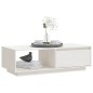 vidaXL Couchtisch Weiß 110x50x33,5 cm Massivholz Kiefer vidaXL Couchtisch Weiß 110x50x33,5 cm Massivholz Kiefer