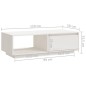 vidaXL Couchtisch Weiß 110x50x33,5 cm Massivholz Kiefer vidaXL Couchtisch Weiß 110x50x33,5 cm Massivholz Kiefer