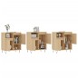 Sideboards 3 Stk. Sonoma-Eiche Holzwerkstoff Sideboards 3 Stk. Sonoma-Eiche Holzwerkstoff